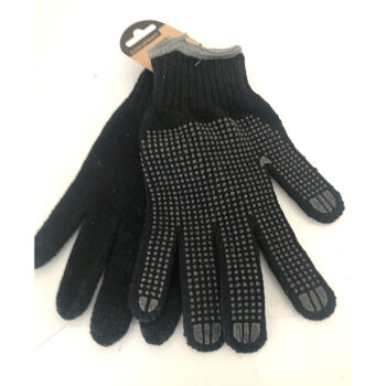 Reusable knitted clean up gloves (black)